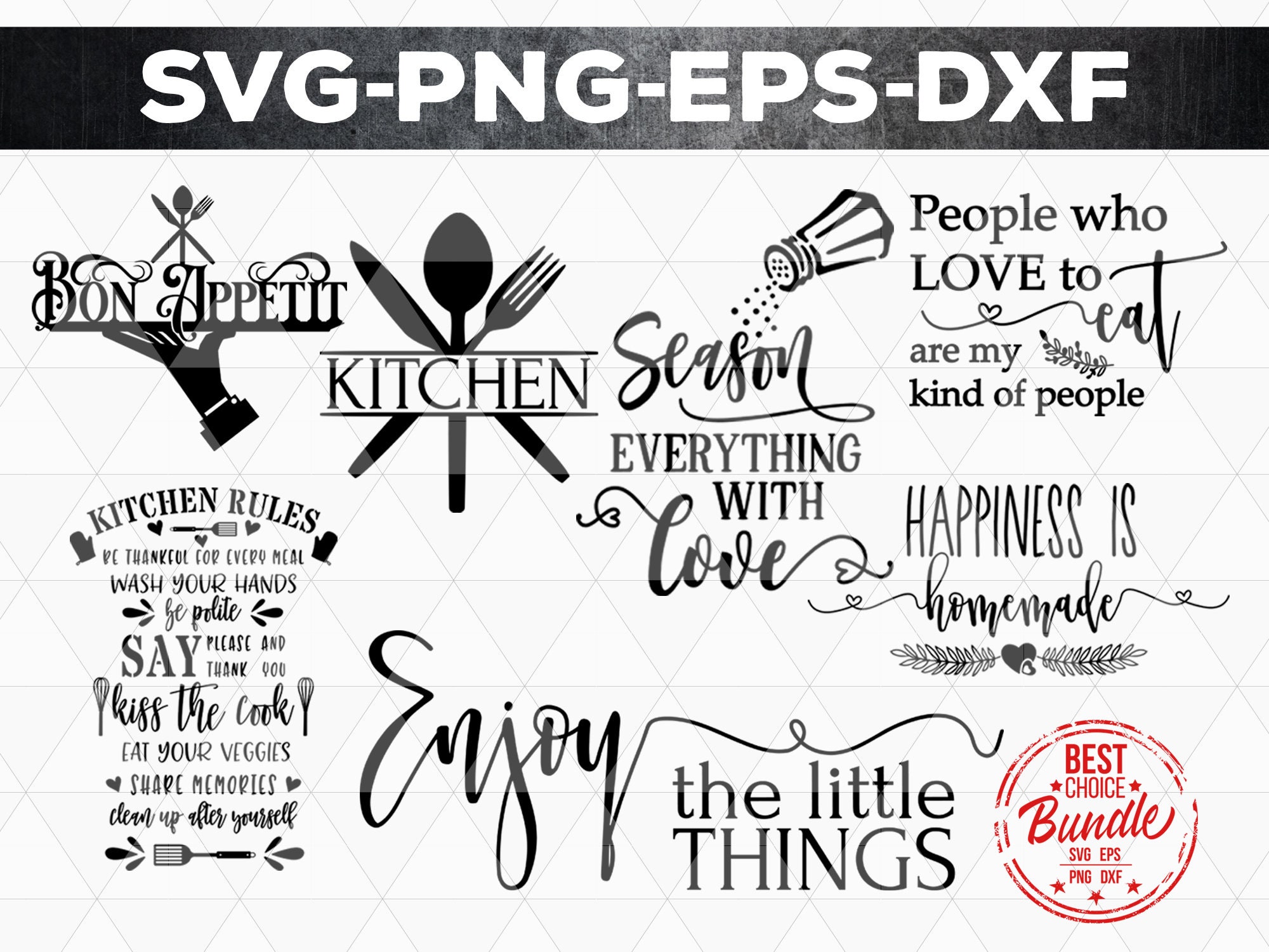 Download kitchen bundle svg files kitchen sayings svg wall art | Etsy