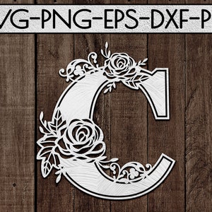 modèle floral de coupe de papier c, coupe laser, idées de cadeau de jour de mariage, svg de mariage, carte, imprimable, silhouette de cercle, cricut, dxf, eps, png