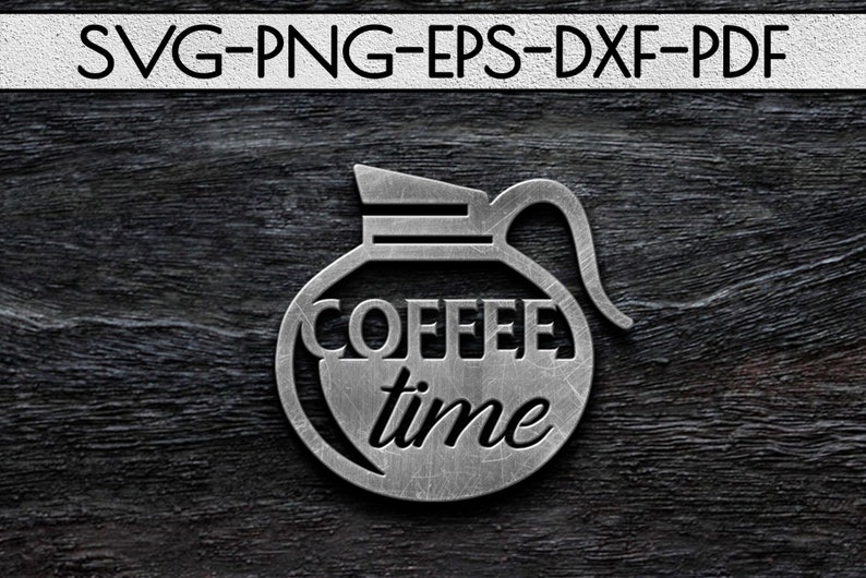 Download Coffee time sign papercut cutting template kitchen sign ...