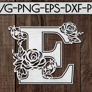 modèle floral de police e papercut, coupe laser, idées de cadeau de jour de mariage, svg de mariage, carte, imprimable, silhouette de cercle, cricut, dxf, eps, png