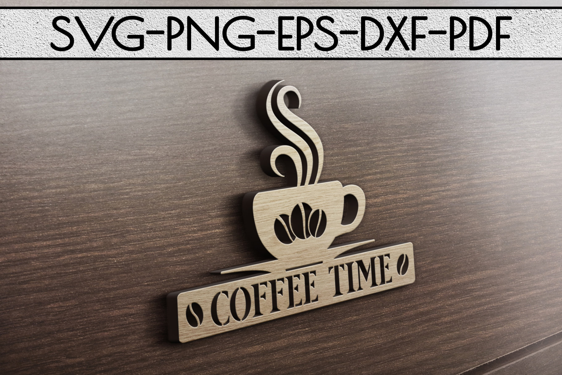 Download Clip Art Cricut Pdf Kitchen Sign Svg Dxf Glowforge Laser Cut Coffee Time Sign Papercut Cutting Template Cafe Silhouette Coffee Mug Coffee Svg Art Collectibles