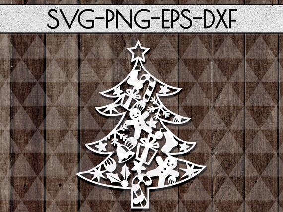 Download Free Christmas Tree Papercut Svg File Christmas Ornament Svg Xmas Etsy SVG DXF Cut File