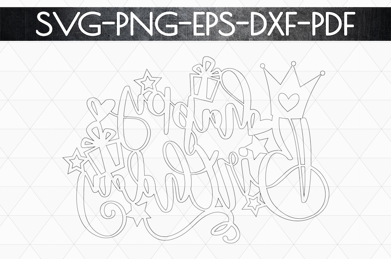 Download Happy birthday svg cut files papercut template diy ...