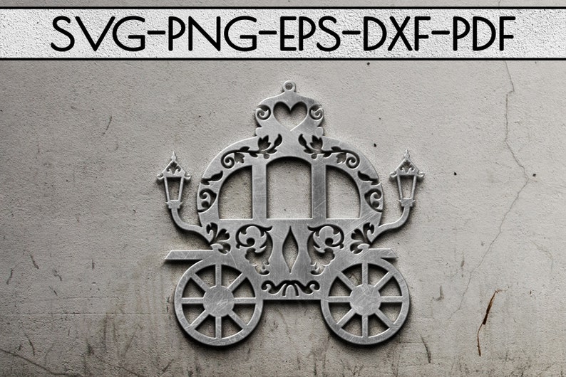 Download Princess carriage papercut template svg filekey chain ...