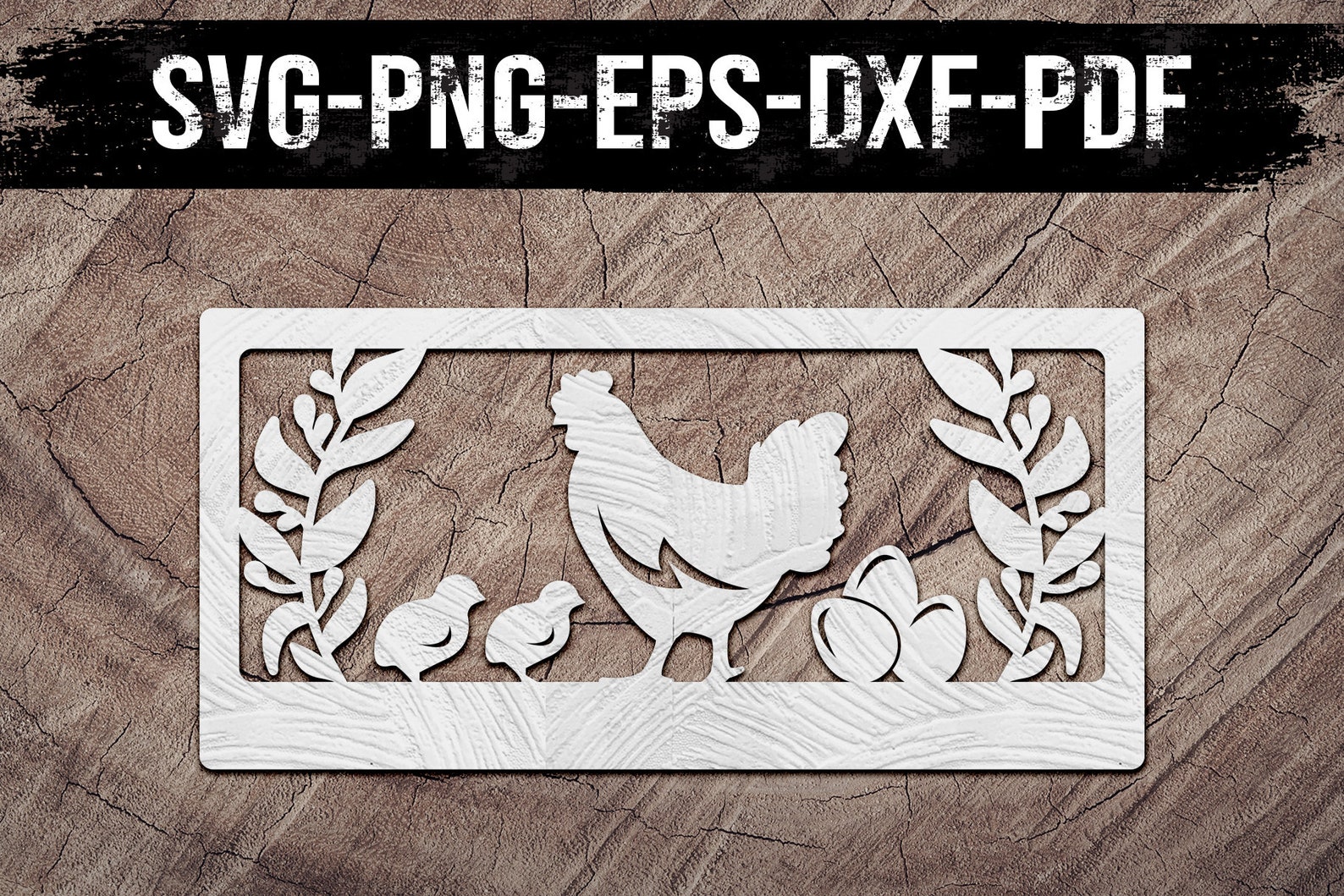 Customizable Chicken Coop Papercut Template Laser Cut Etsy