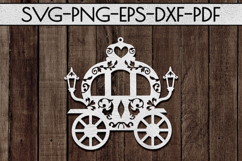 Download Princess carriage papercut template svg filekey chain ...
