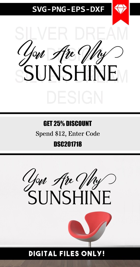 Items similar to you are my sunshine svg file, love quotes for her ...