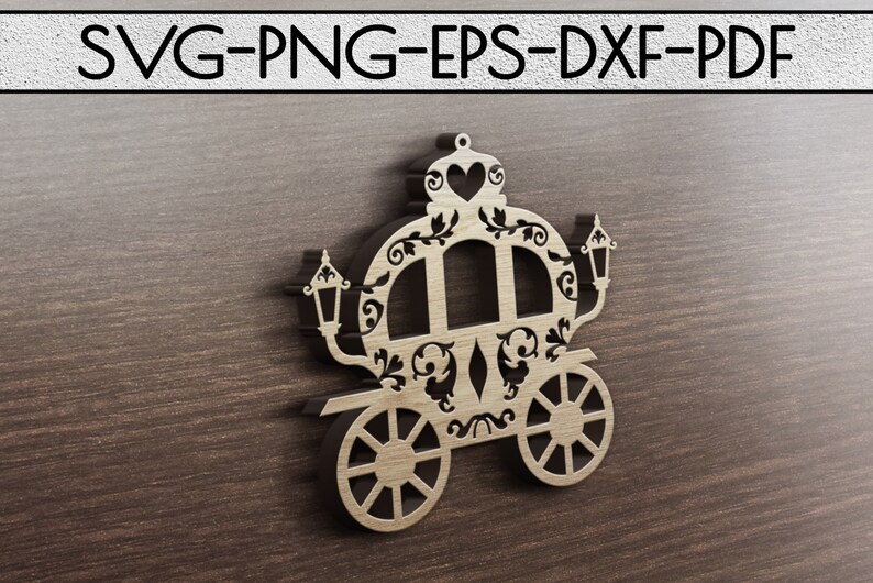 Download Princess carriage papercut template svg filekey chain ...