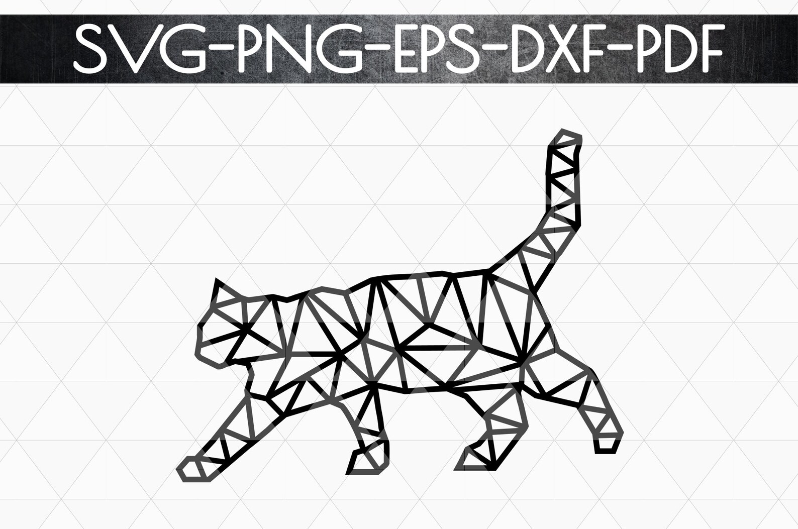 Cat Geometric Papercut Svg File Animal Lover Cat Decor - Etsy