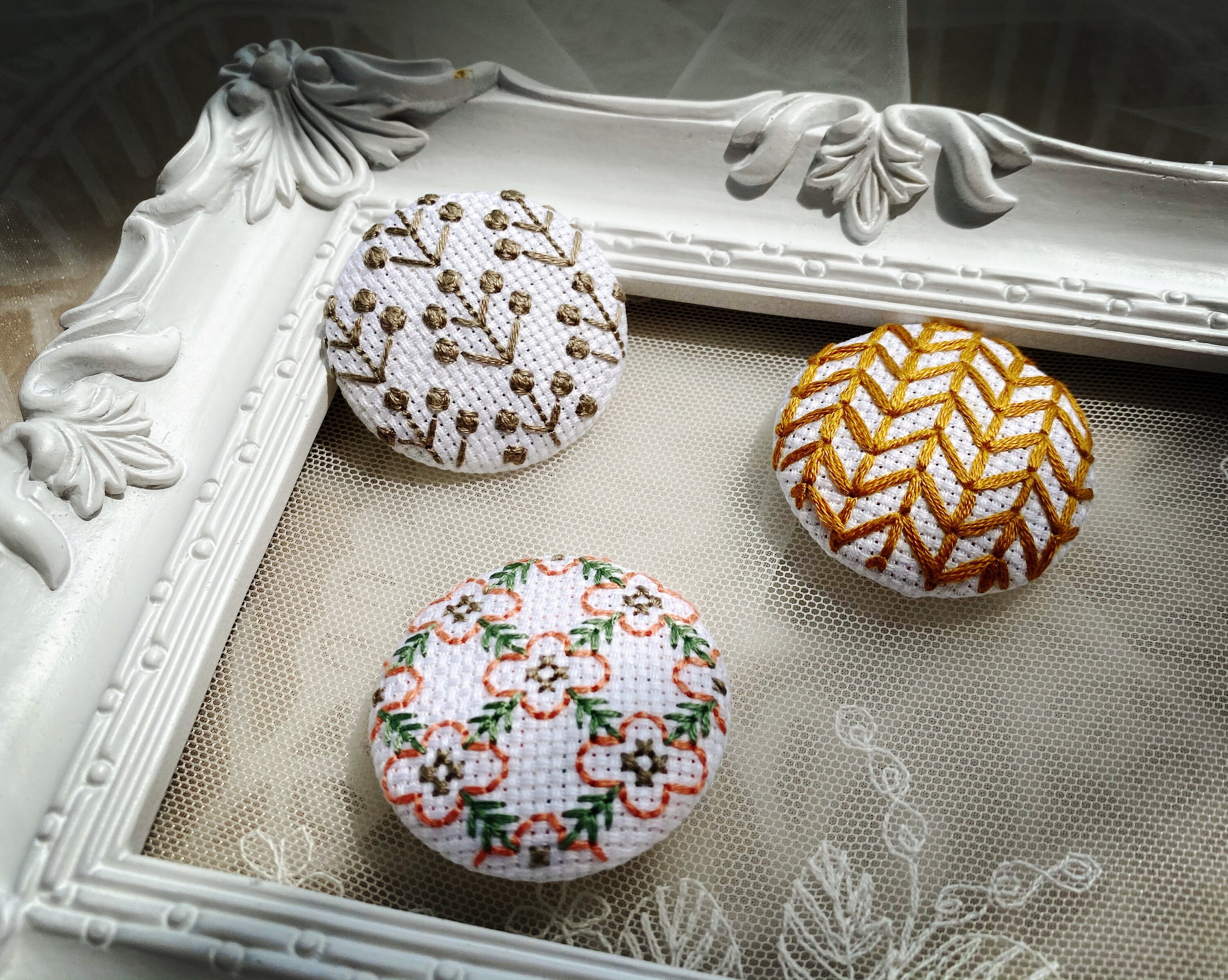 Handmade Cross Stitch Brooch Embroidered Brooch Handmade Etsy
