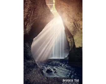 Waterfall Photo - Nature Photography - Cave Photo - Tukad Cepung - Bali Photography - Indonesia Wall Art - Home Decor - Fine Art Print