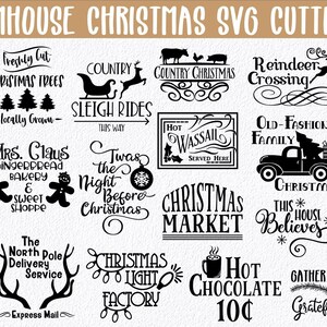 Farmhouse Christmas SVG bundle, Christmas SVG, Christmas Digital Download, Cut Files, Christmas Files