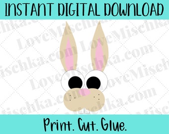 Rabbit Party Favor Gift Bags / Goodie Bag / Printable / Instant Download / Digital / DIY / Easter / Baby Shower / Woodland Creatures / Bunny