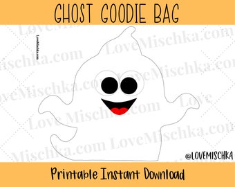 Halloween Party Favor Gift Bags / Goodie Bags for Kids / Birthday / Instant Download / Printables / DIY Bags / Ghost / Monster Mash