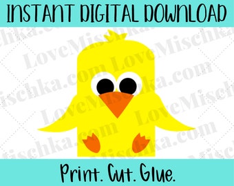 Chick Goodie Bags / Party Favor Gift Bags for Kids / Printable / Download / Barnyard / Easter / Birthday / Baby Shower / Spring / Chick