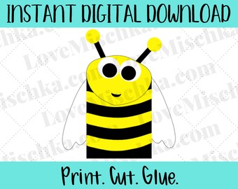 Bee Goodie Bag / Party Favor Gift Bags / Printable / Instant Download / Digital Download / DIY Party / Birthday / Baby Shower / Bee