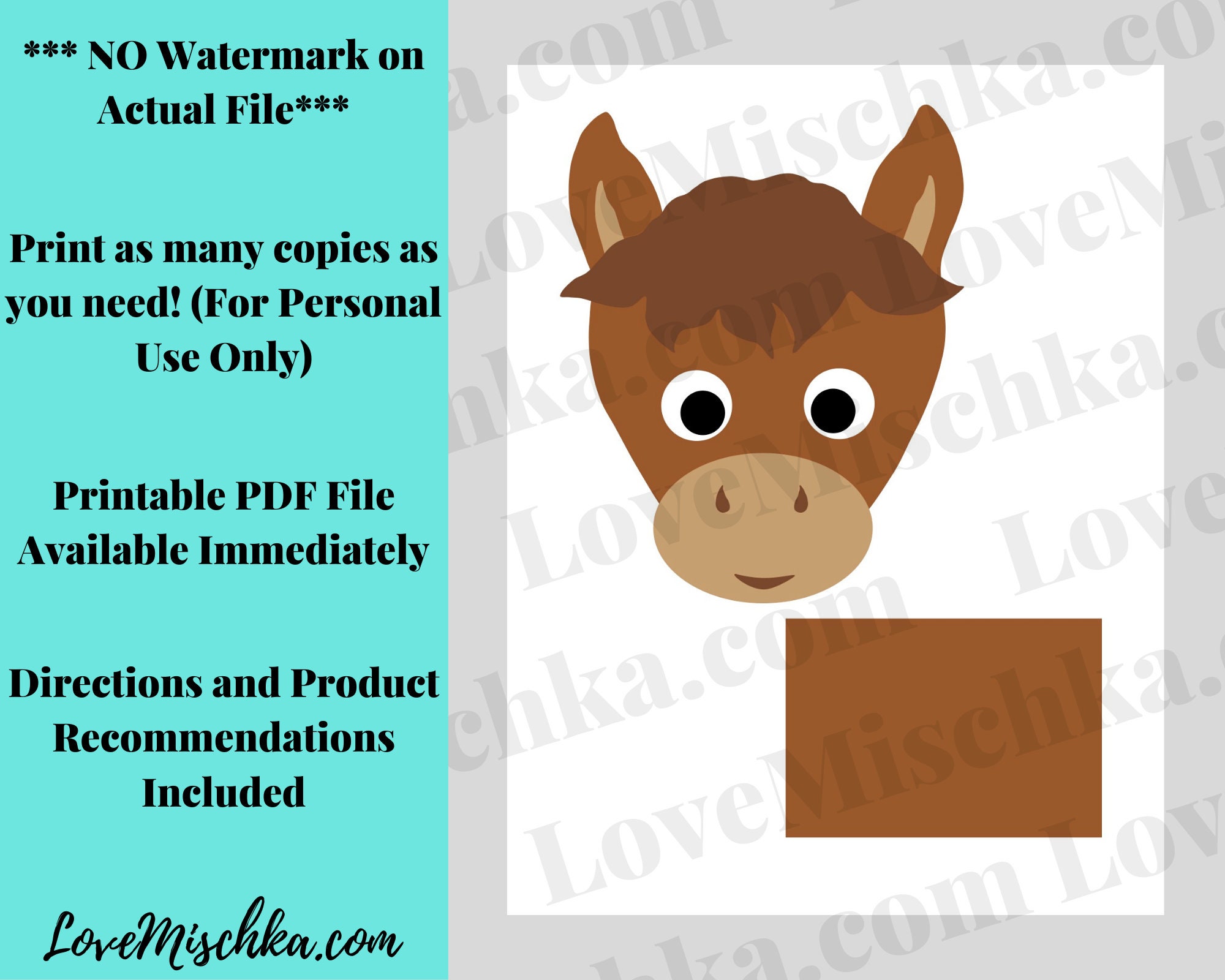 Horse Goodie Bags / Party Favor Gift Bags for Kids / Printable ...