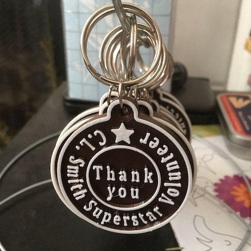Volunteer Appreciation Gift Keychain Hand Charm Volunteer Etsy