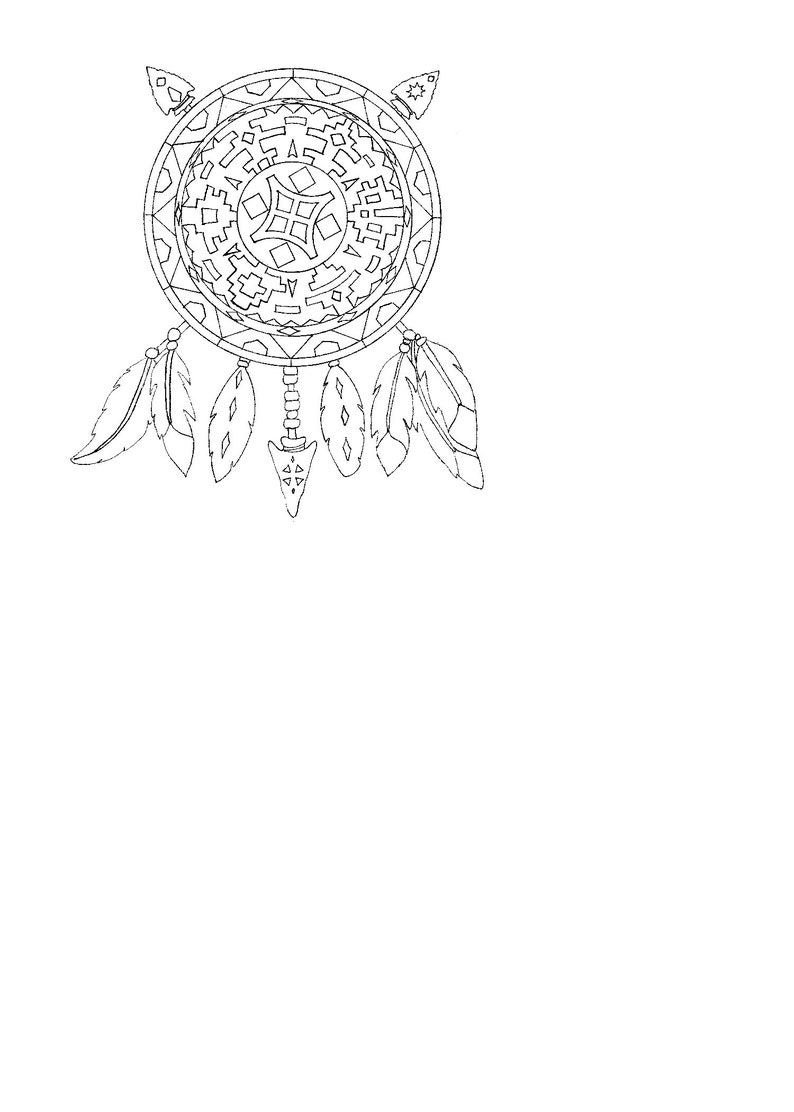 Printable digital download Native American mandala Adult | Etsy