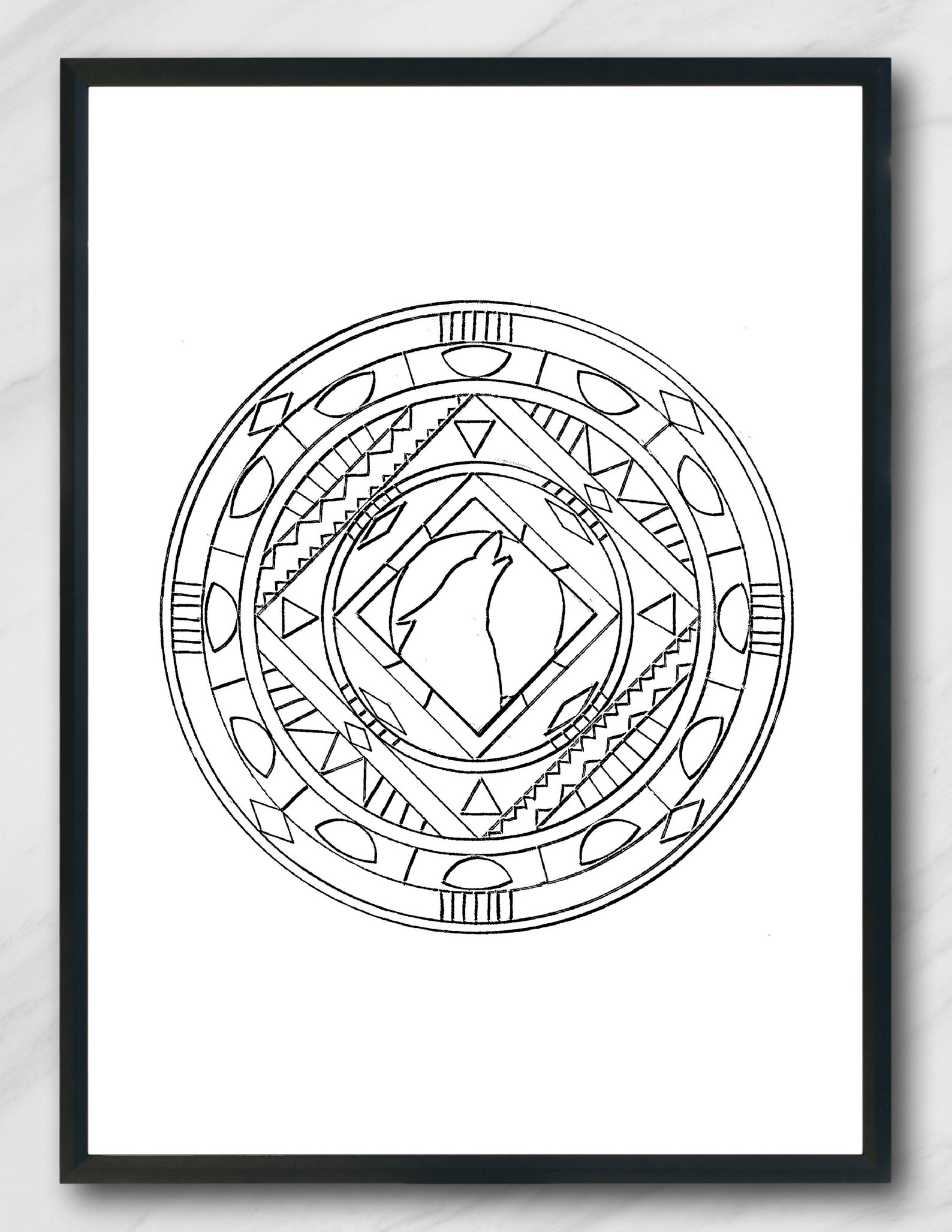 Printable Digital Download Native American Mandala Adult - Etsy