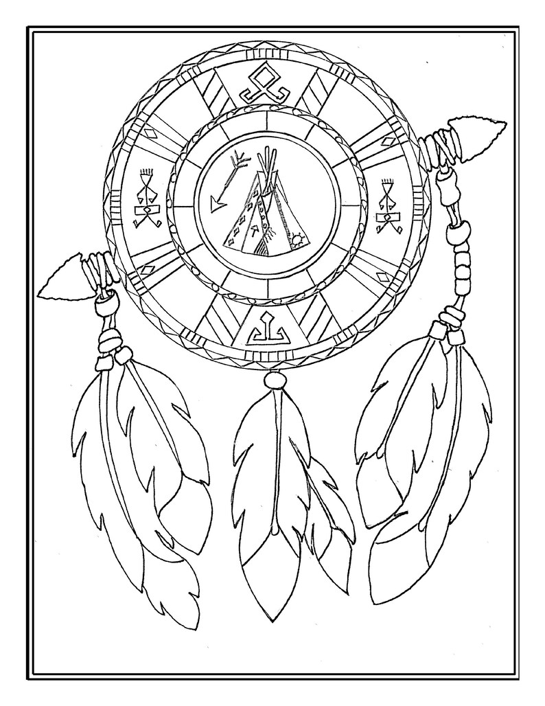 Printable Digital Download Native American Mandala Adult - Etsy