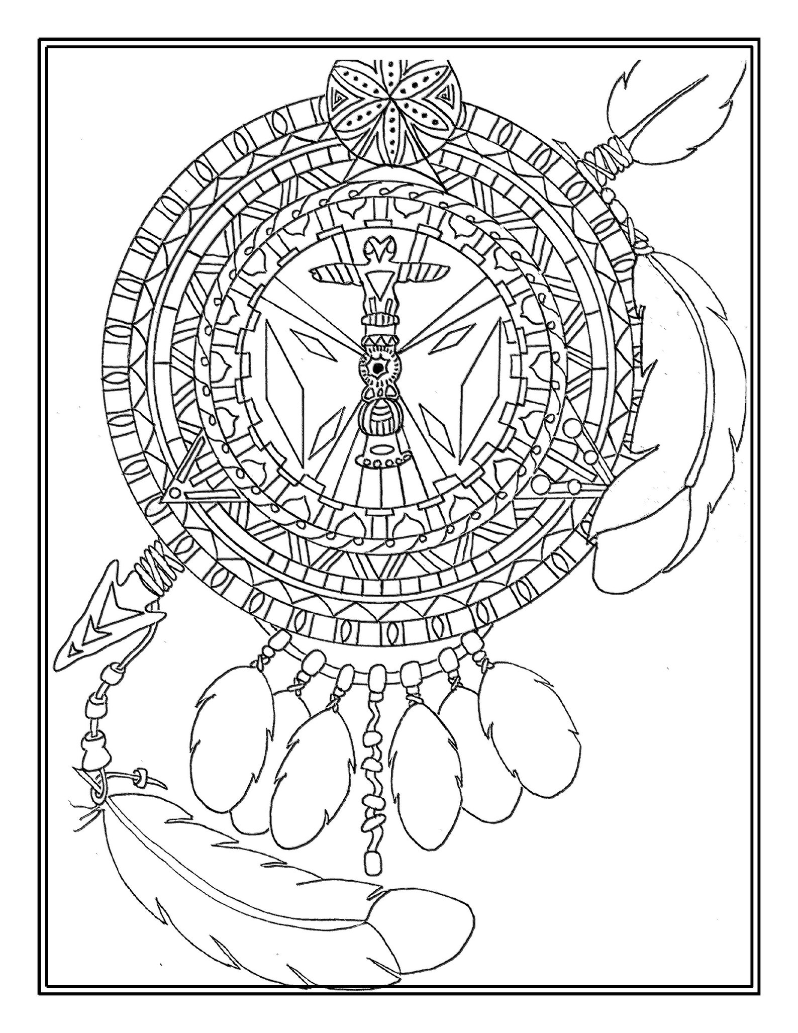 Printable Digital Download Native American Mandala Adult - Etsy