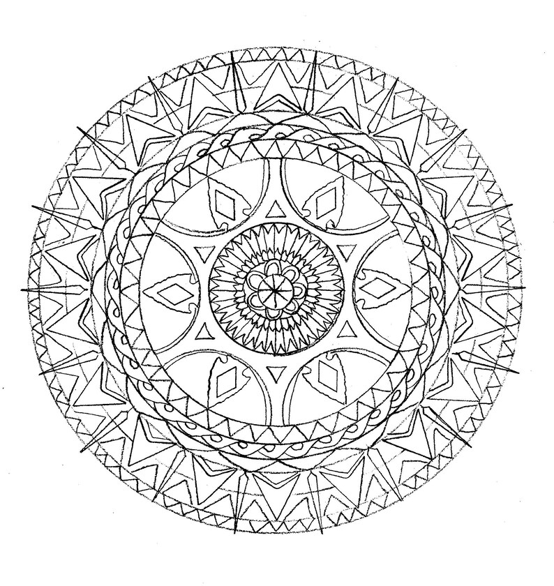 Printable digital download Native American mandala Adult | Etsy