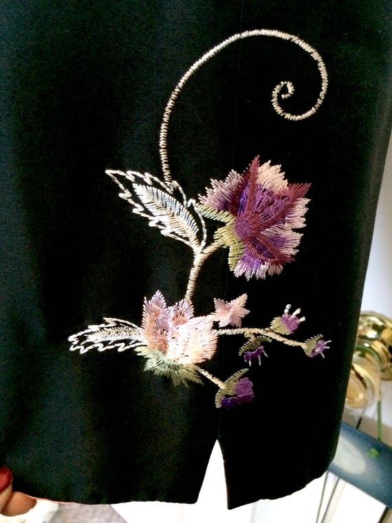 Vintage Embroidered Silk Jacket Size 3X - image 6