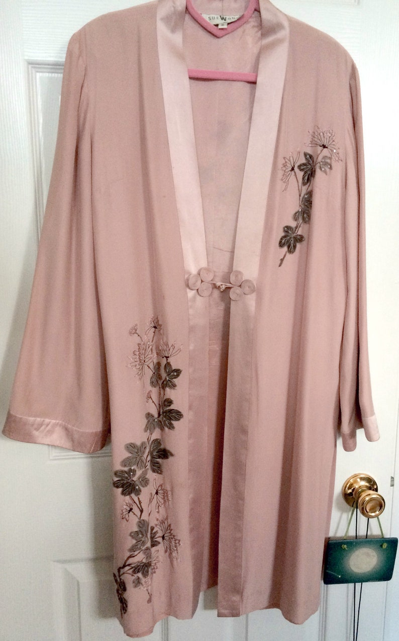 Sue Wong Embroidered Silk Coat shops S/M