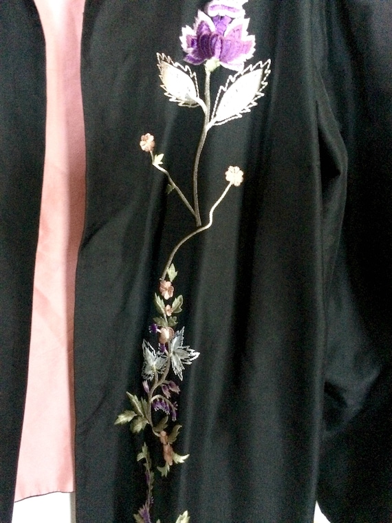 Vintage Embroidered Silk Jacket Size 3X - image 2