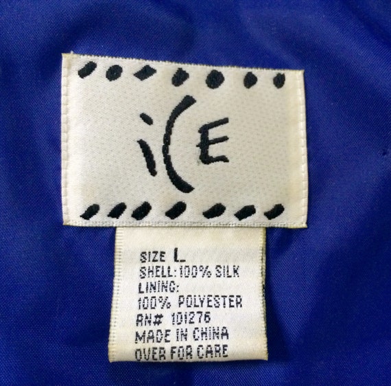 Blue Silk Embroidered Vest Waiscoat - image 6