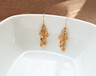 citrine earrings, November birthstone earrings, citrine earrings gold, citrine earrings silver, November birthstone gift, gemstone earrings