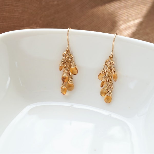 citrine earrings, November birthstone earrings, citrine earrings gold, citrine earrings silver, November birthstone gift, gemstone earrings