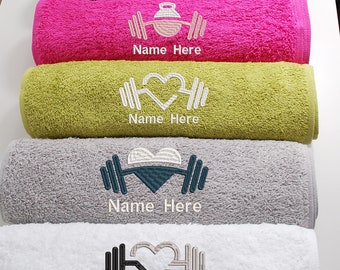 Personalised embroidered Unisex Gym/ Sports/ Running /Fitness Towel, 5 colours available