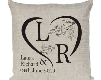 Monogram cushion | Etsy Swedish Style Pillow Cover Monogram