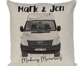 Personalised Transit MK7 Camper Van Cushion Cover, Choice of Colours By Inspired Creative Design