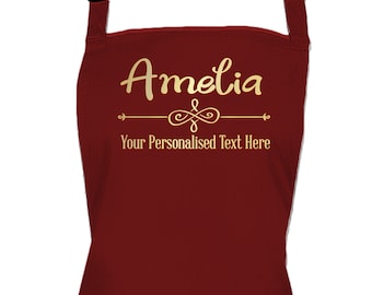 Personalised Ladies Colour Kitchen Cooking Baking Apron by Inspired Creative Design