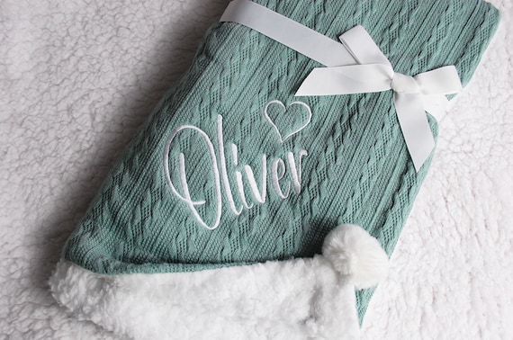 Personalised Baby Blanket, Super Snuggly Cable knit, Baby blanket, Baby Gift, Embroidered Baby Blanket. Baby blanket,Personalised baby gifts