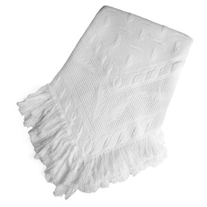 Personalised Embroidered Baby Shawl. This Pretty White Christening / Baptism / Naming Day shawl , Keepsake, Gift image 5