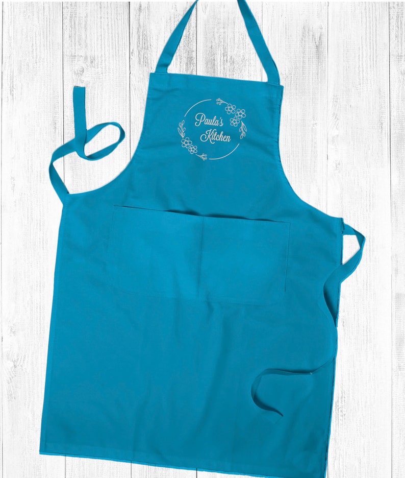 Personalised Embroidered Apron, Daisy.Kitchen Cooking Chef Apron Unisex Apron With Pockets Honey Bird