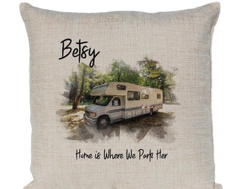 Personalised YOUR PHOTO of Your Van, Camper Van, Motor Home, Caravan, Cushion Cover,   By Inspired Creative Design