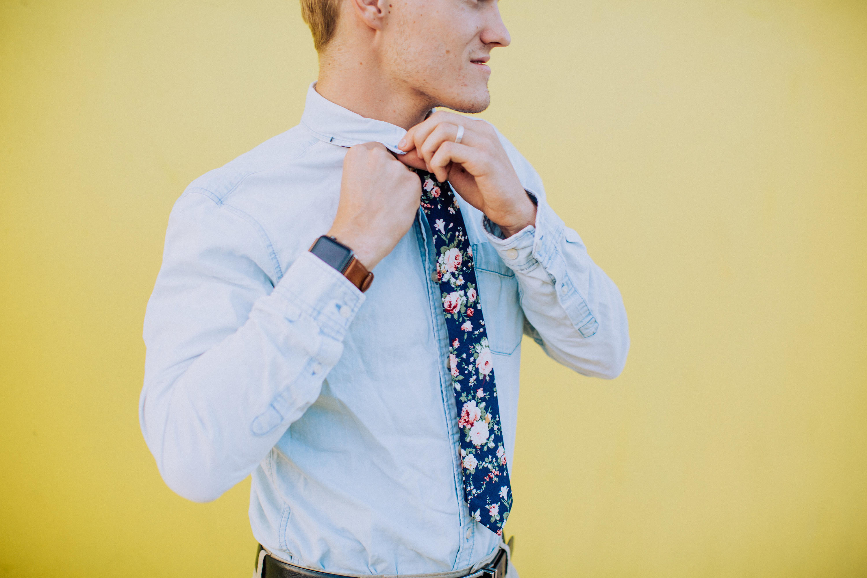 asos navy tie