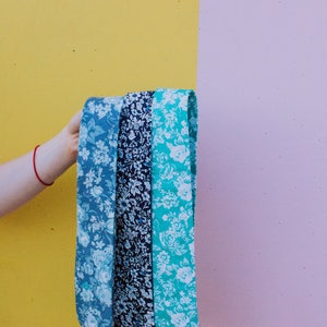 Teal Floral Tie image 2