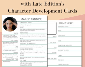 Character Development Cards for Novels, Short Stories, and Screenplays - Perfect for NaNoWriMo