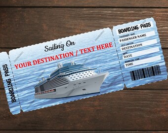 cruise ticket etsy