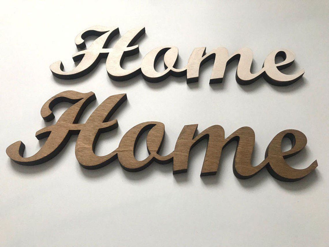 Home Wooden Letters Home Sign Home Decor Table Sign Wooden Etsy