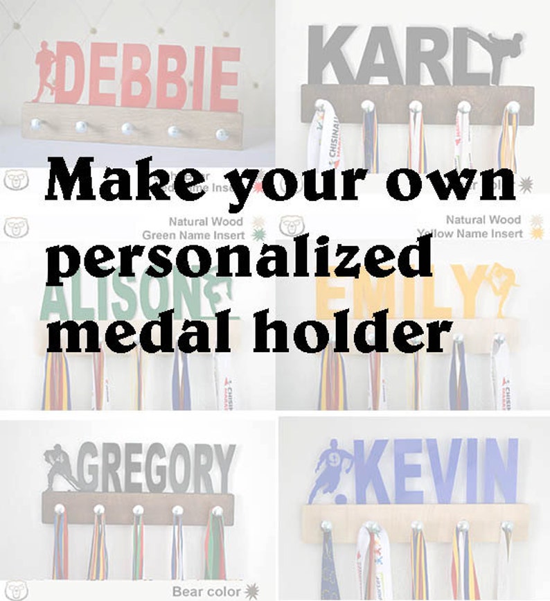 Custom Personalized Medal Holder Personalized Name Medal Etsy