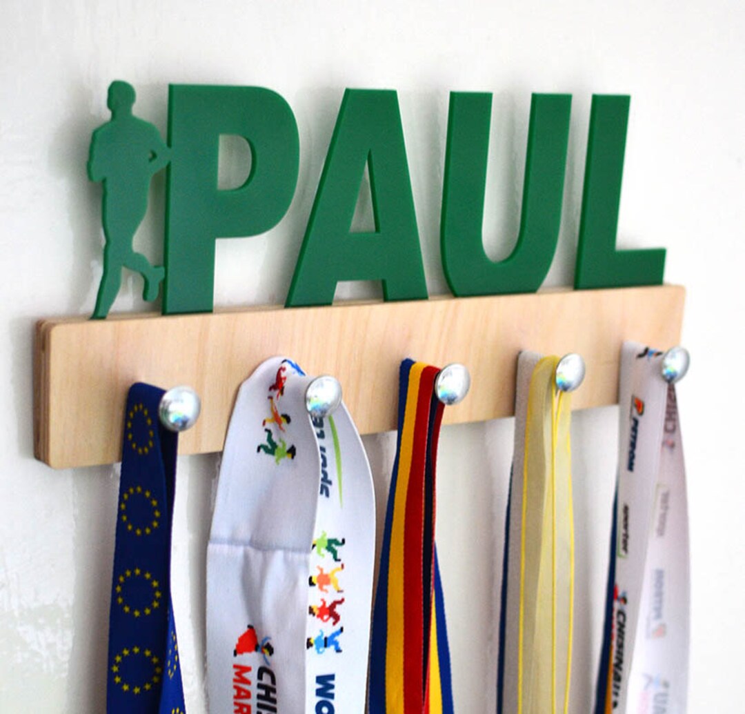 Running Medal Holder Personalized Name Medal Holder Medal Etsy