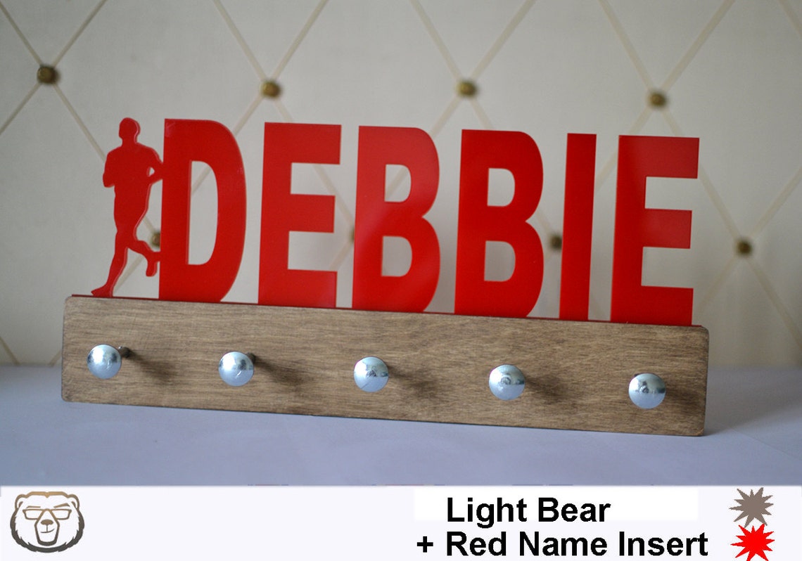 Running Medal Holder Personalized Name Medal Holder Medal Etsy