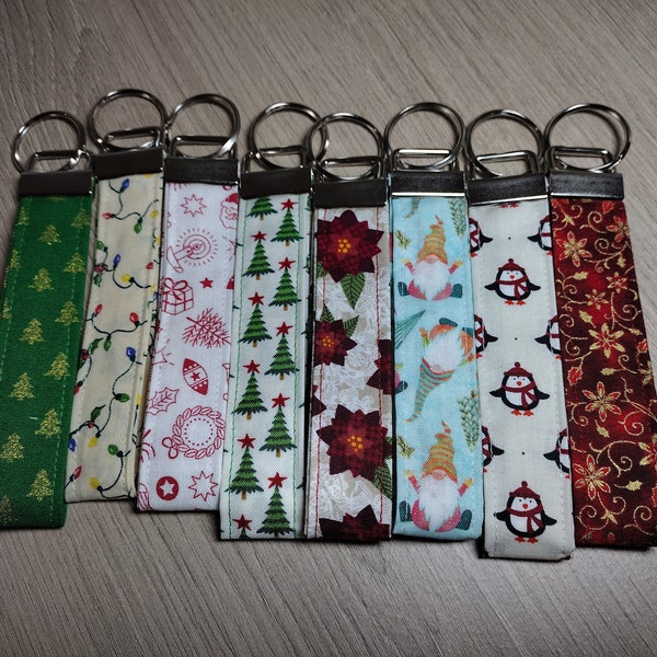 Christmas Key Fobs - Holiday Key Chain - Classic Christmas Wristlets